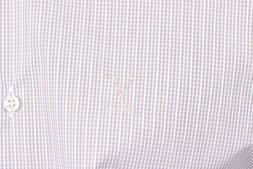 Camisa clásica moderna de corte italiano para hombre V 1969, talla 377, VAR. 213