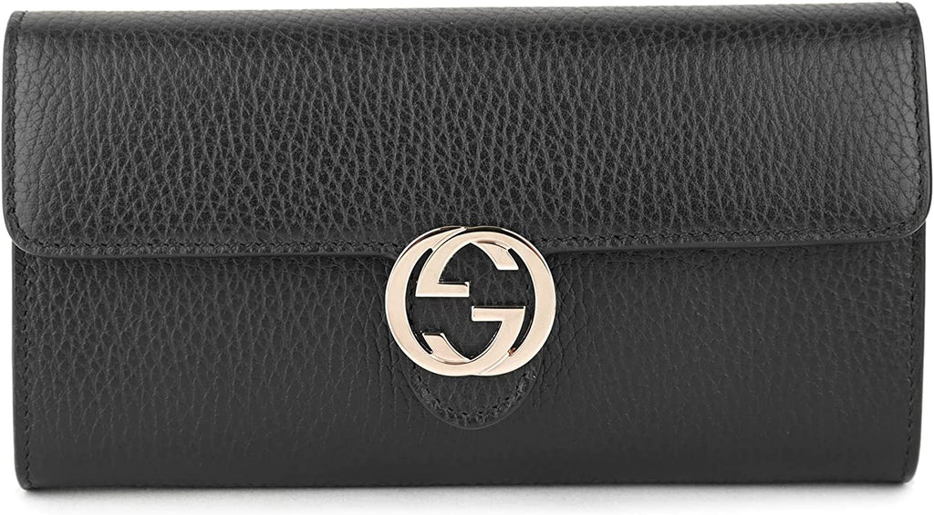 Cartera Gucci de piel entrelazada negra