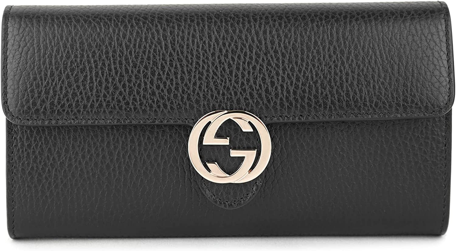 Cartera Gucci de piel entrelazada negra