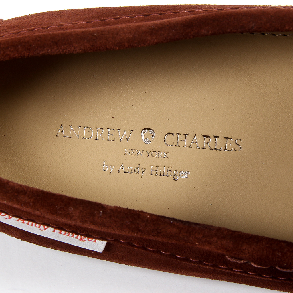 Mocasín Andrew Charles para hombre Burdeos TRON