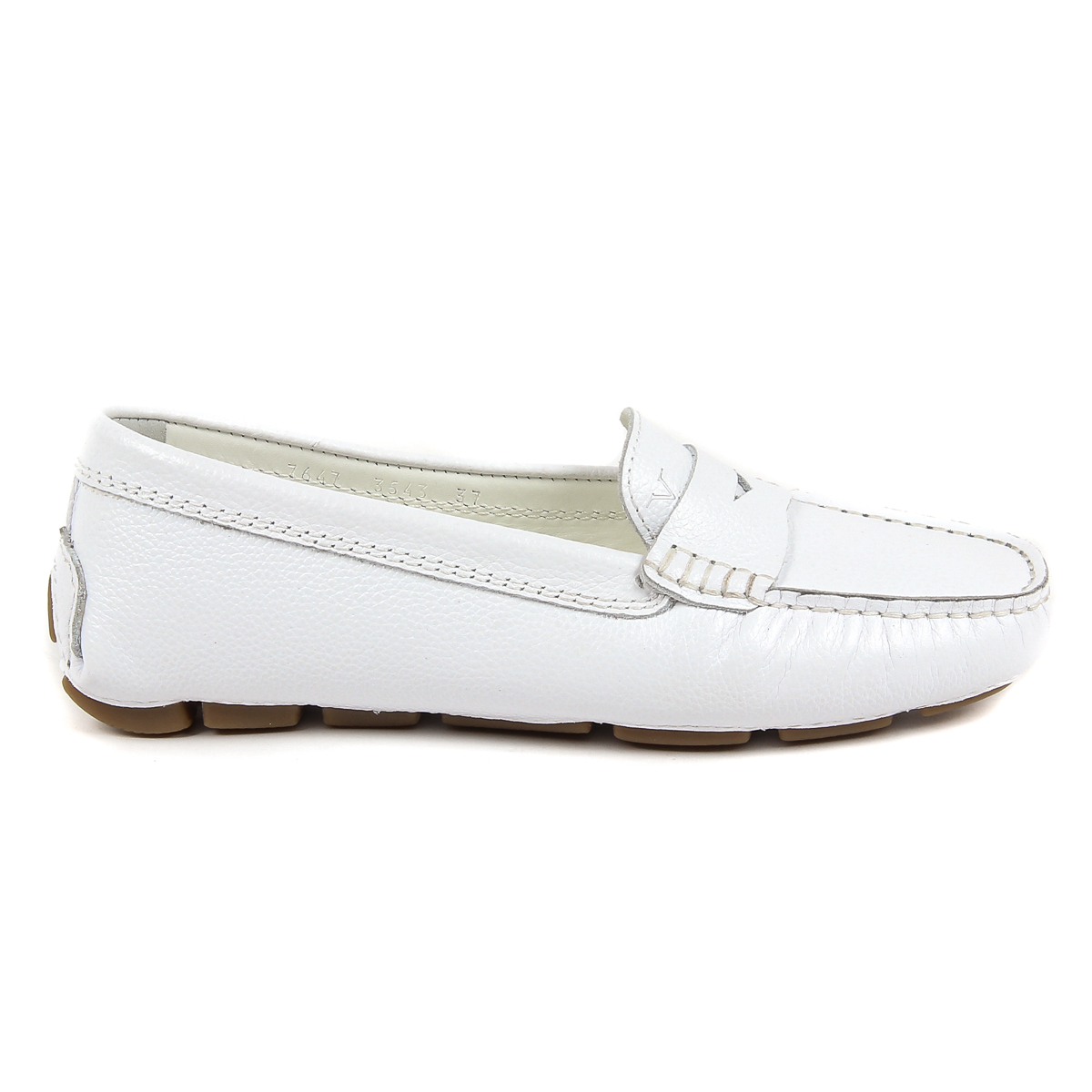 Mocasines V 1969 Italia para mujer, color blanco, AMALFI