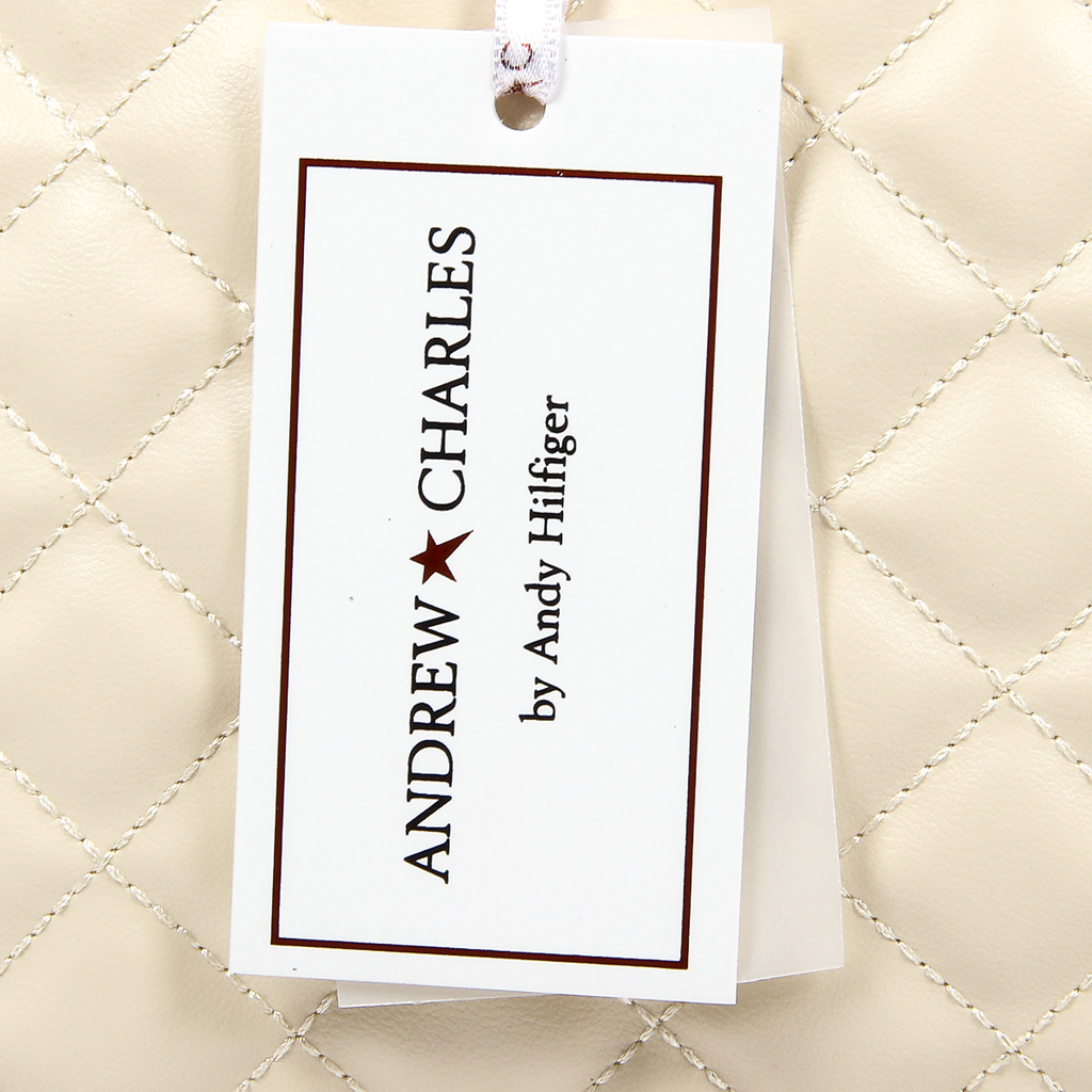 Andrew Charles Womens Handbag Beige HOPE