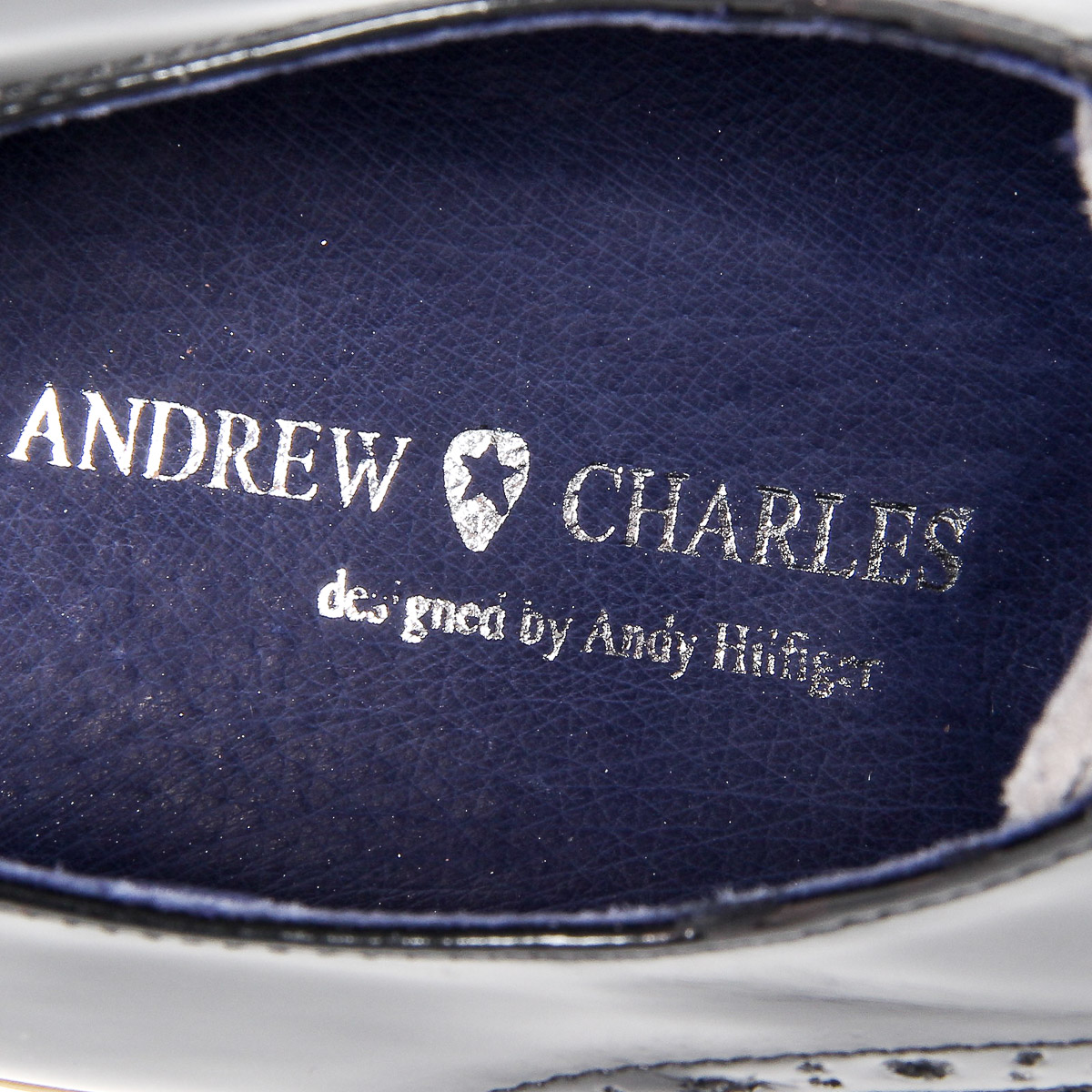 Andrew Charles - Zapatos Oxford brogue para hombre 914 ABRASIVATO CAM NERO GRIGIO