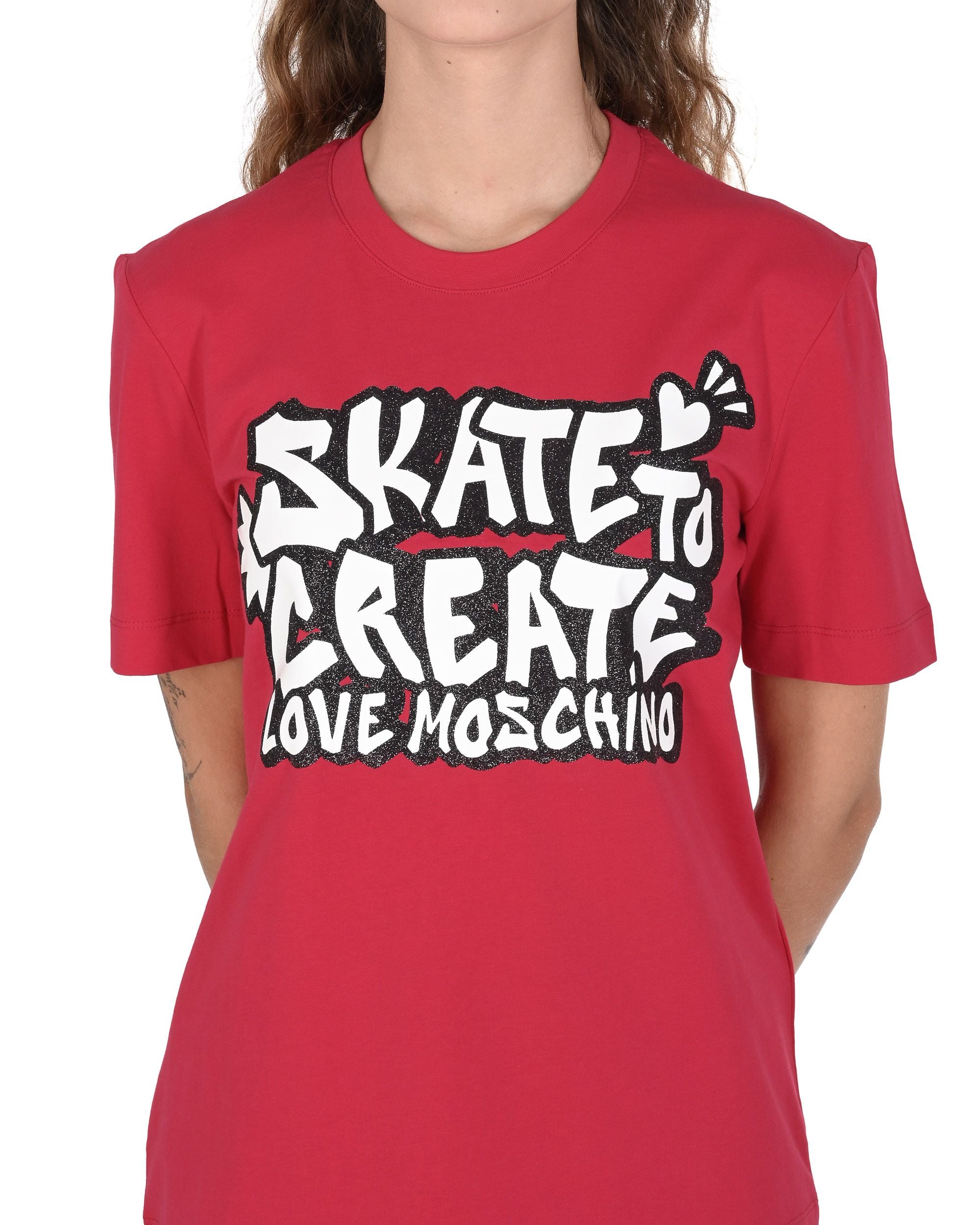 Camiseta de mujer Love Moschino W 4 H06 29 M 3876 P23 ROJO