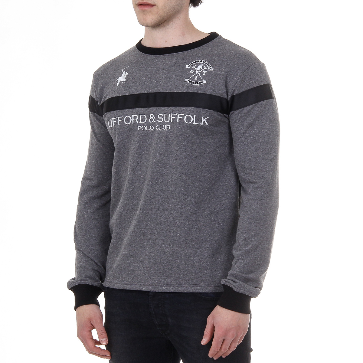 Suéter de hombre Ufford & Suffolk Polo Club de manga larga y cuello redondo