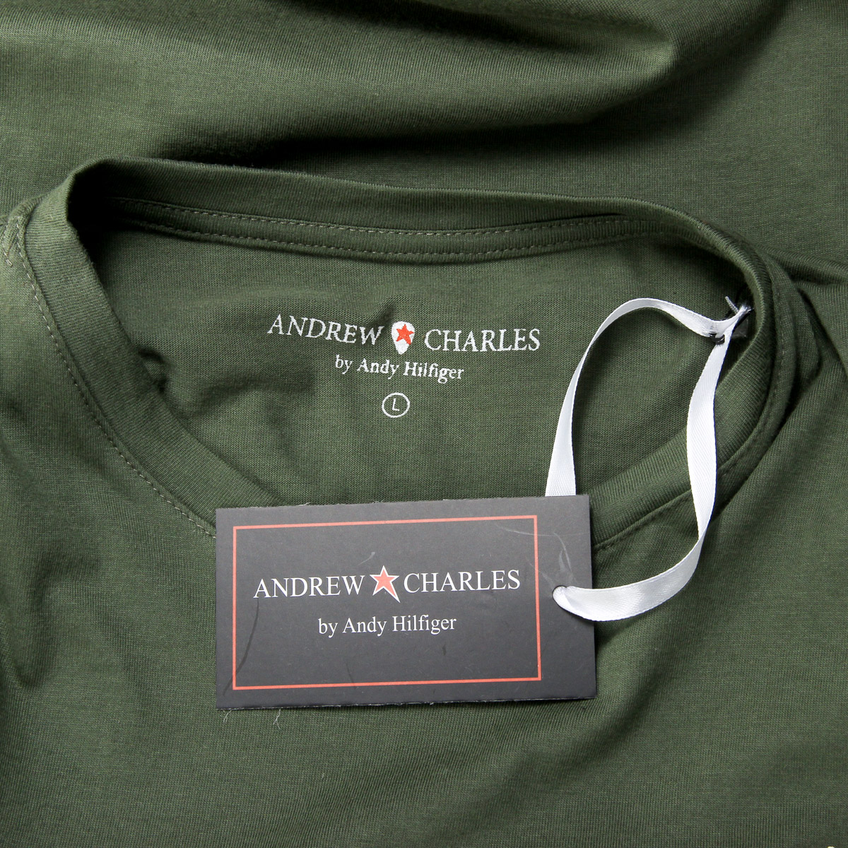 Camiseta Andrew Charles para hombre, manga corta, cuello redondo, verde, KEITA