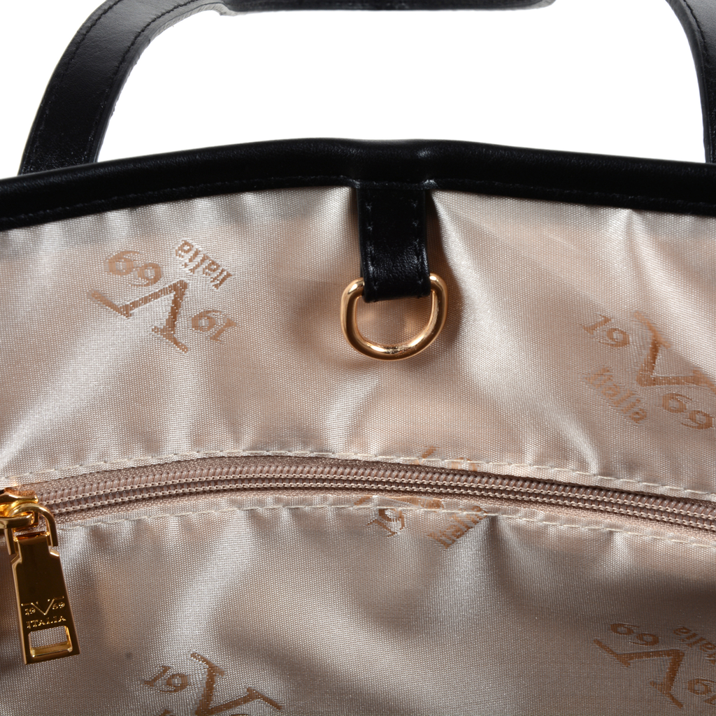 V 1969 Italia Womens Handbag Black MANILA