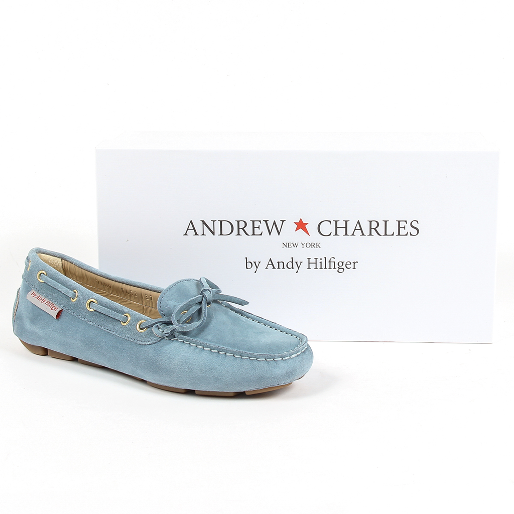 Mocasín Andrew Charles para mujer azul claro CAMILLA