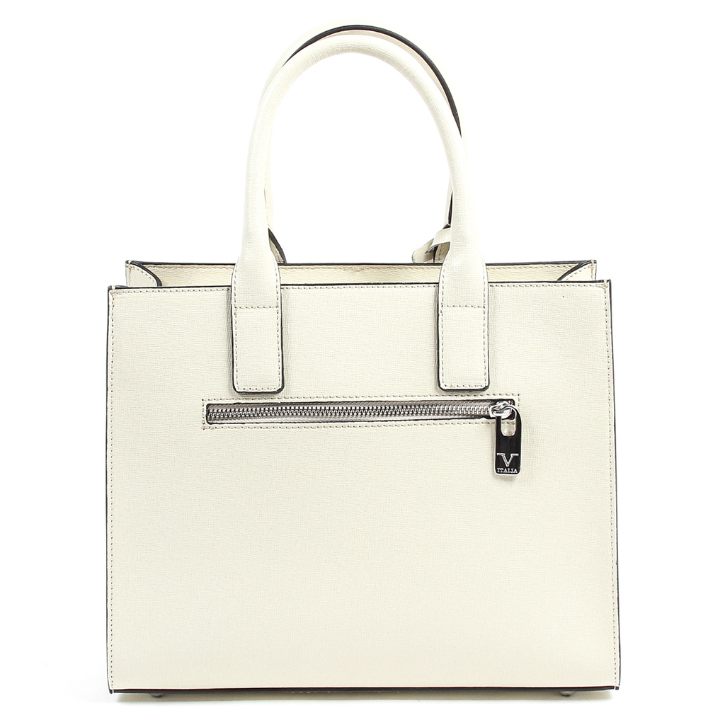 Bolso de mano para mujer V 1969 Italia V006-S SAFFIANO CREMA