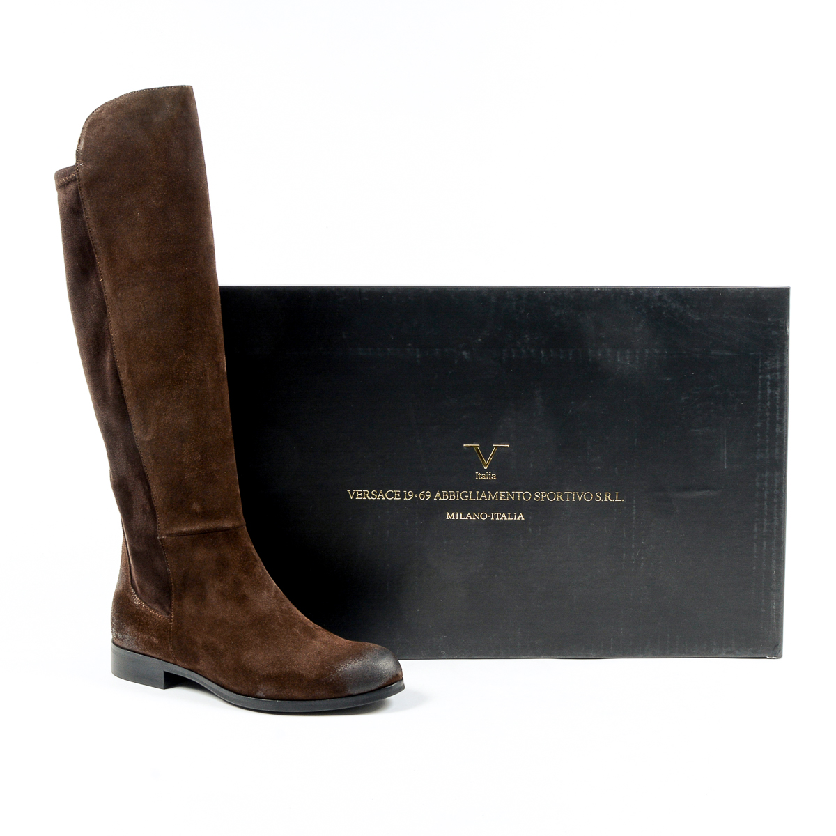 V 1969 Italia Womens High Boot Brown GRAPE