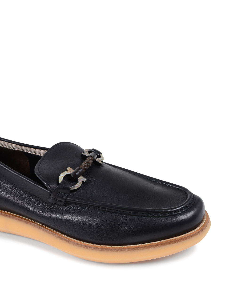 Mocasines Salvatore Ferragamo para hombre, color negro CARMÍN