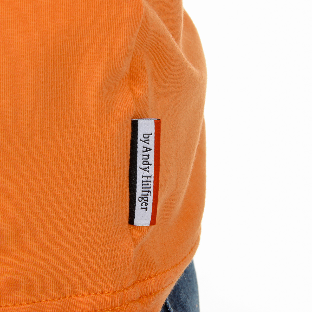 Camiseta Andrew Charles para hombre, manga corta, cuello en V, naranja, KENAN