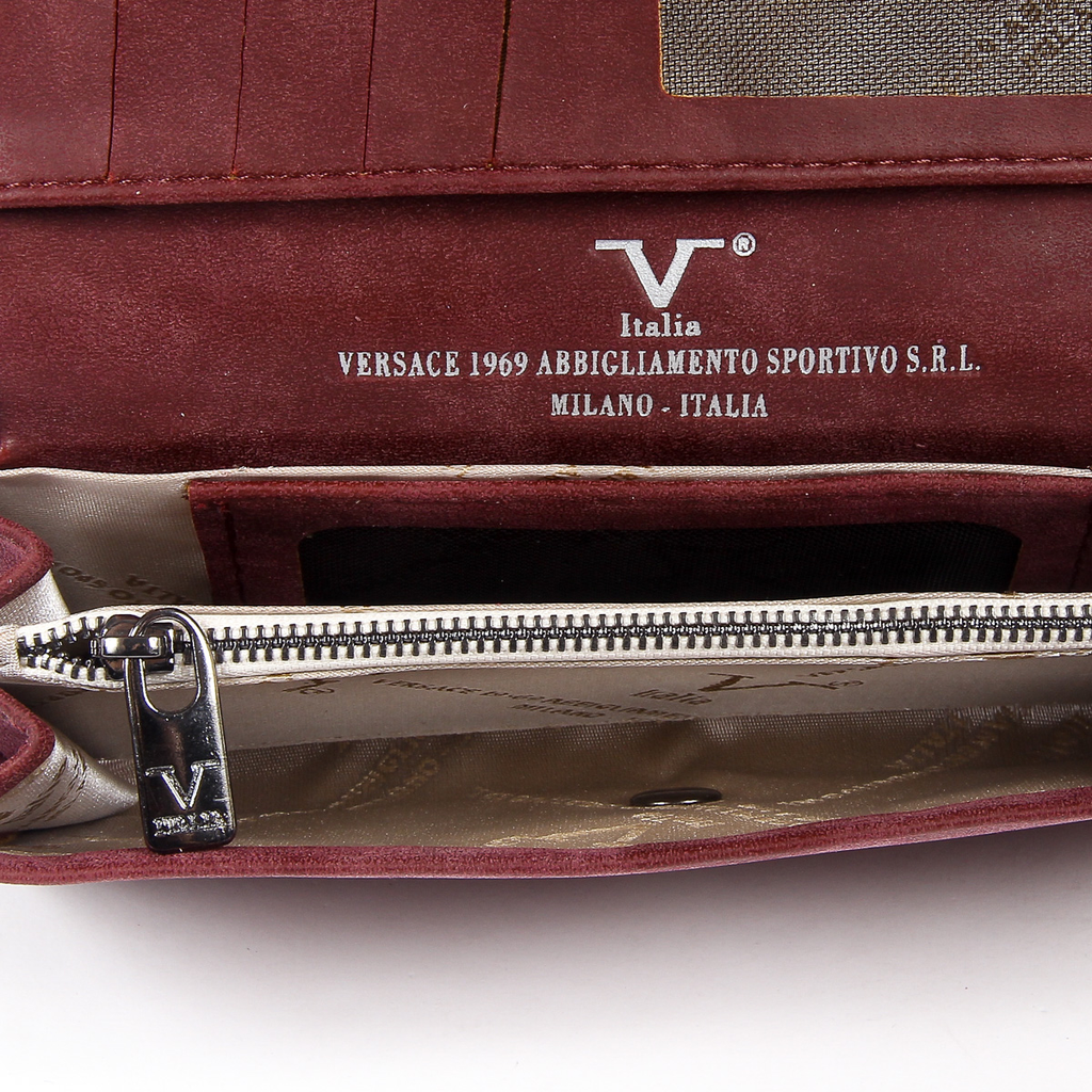 V 1969 Italia Monedero de mujer rojo oscuro VENUS