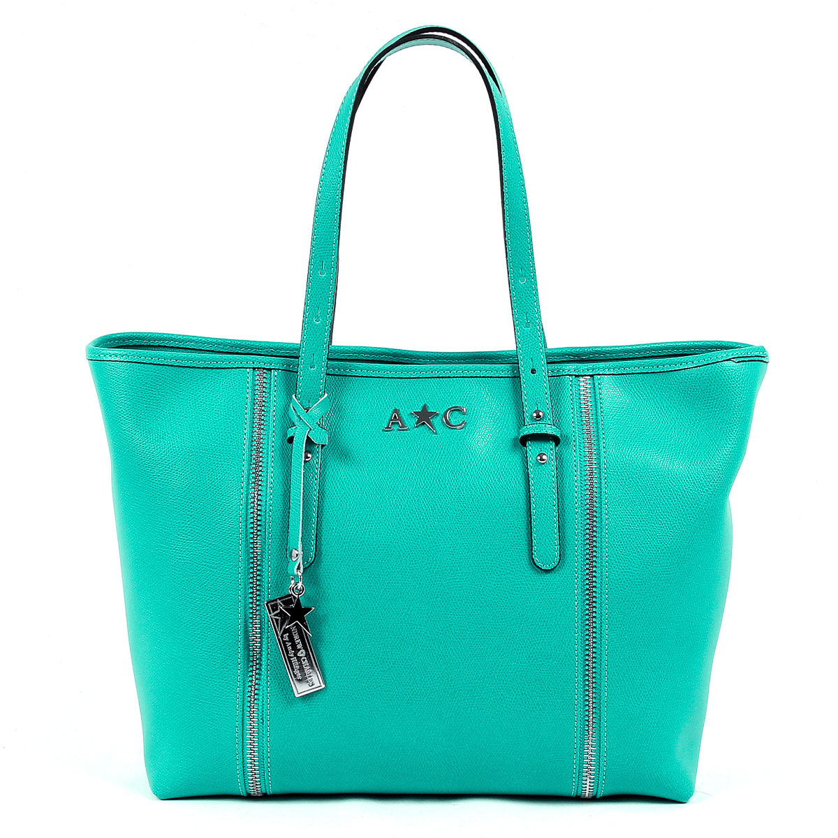 Andrew Charles Womens Handbag Green ETHEL
