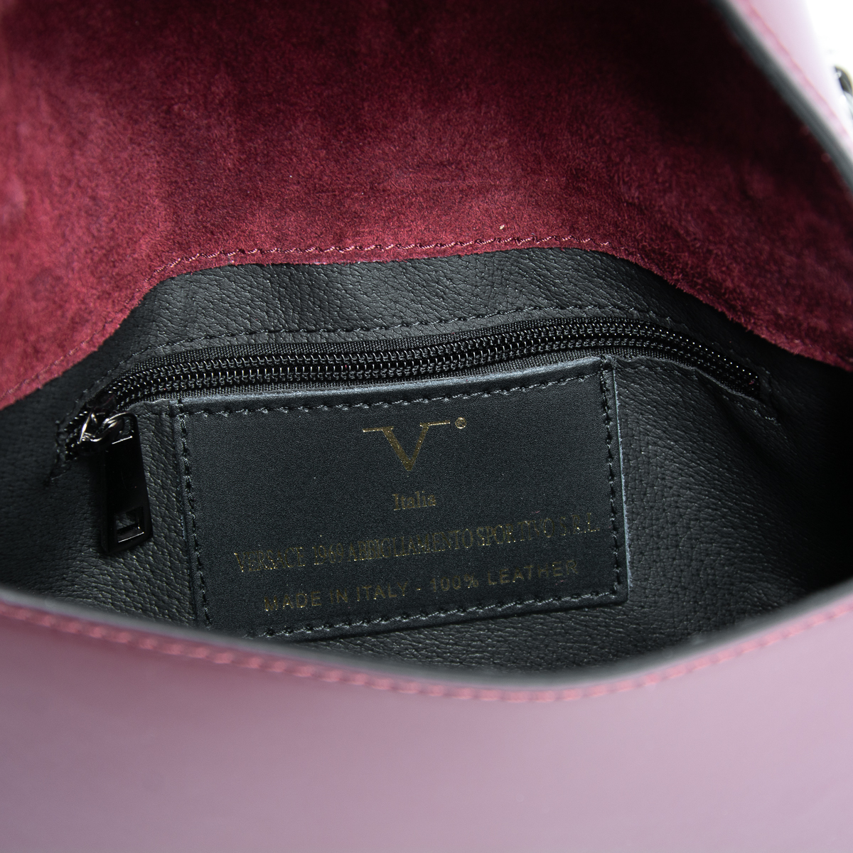 V 1969 Italia Bolso de mano para mujer Burdeos DIADEMA