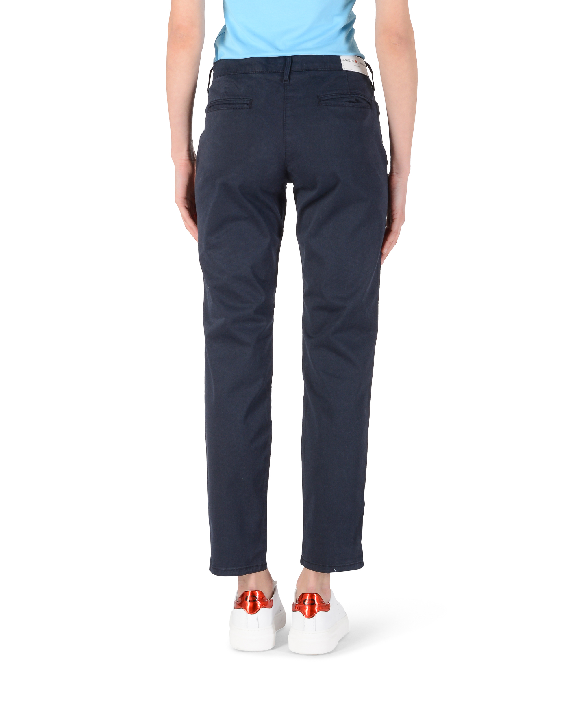 Pantalones de mujer Andrew Charles de corte regular YOKO NAVY