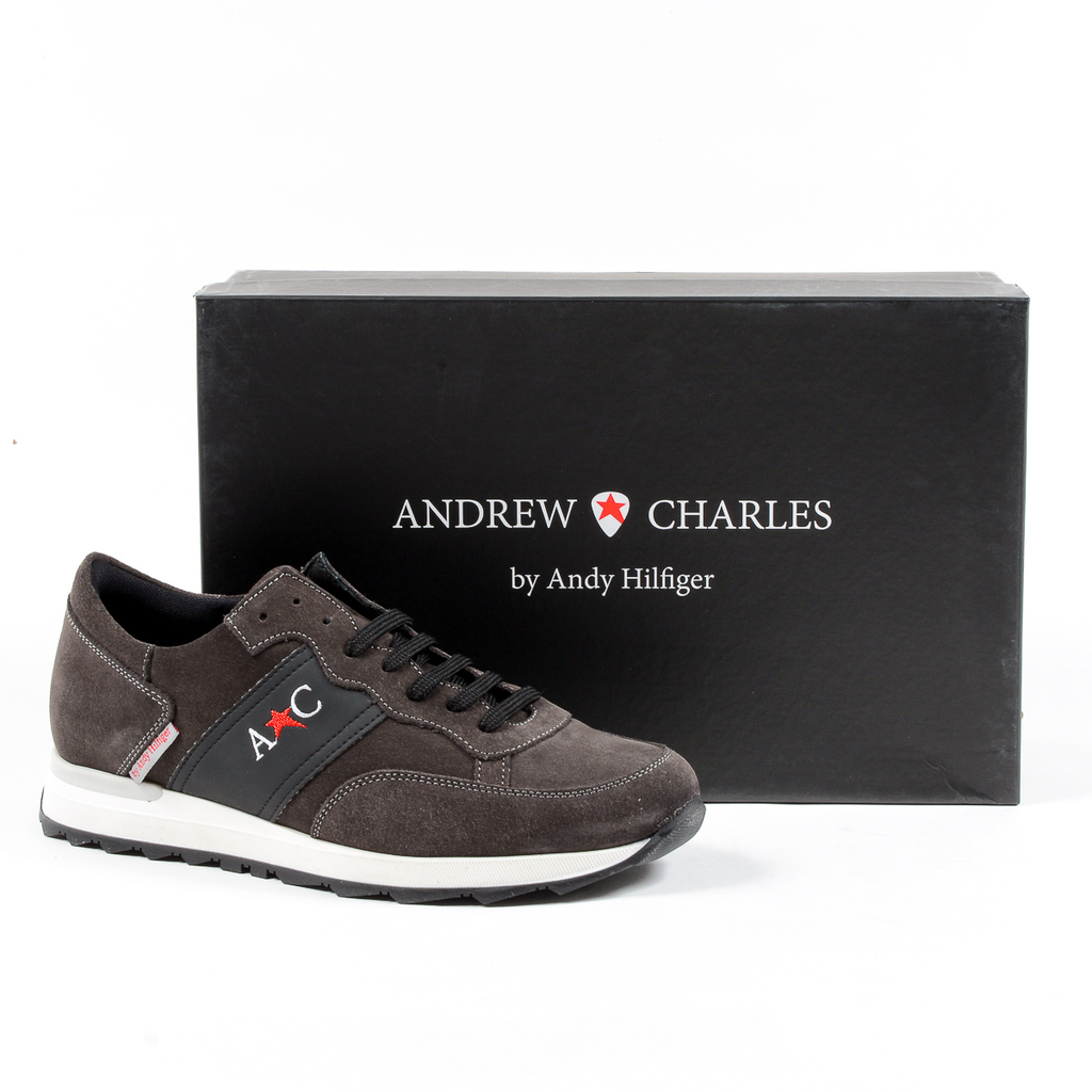 Andrew Charles Mens Sneaker Dark Grey LENNY