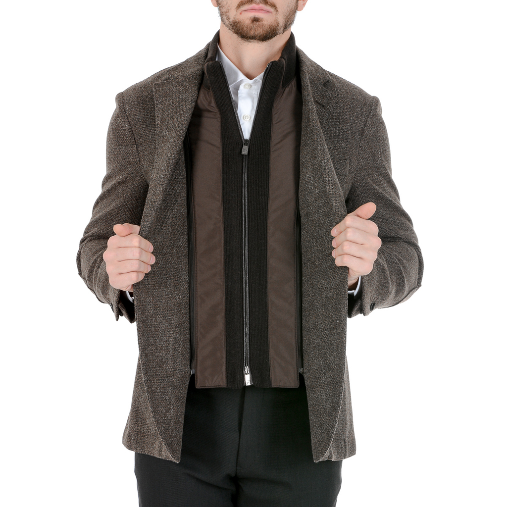 Corneliani Mens Jacket Long Sleeves Grey