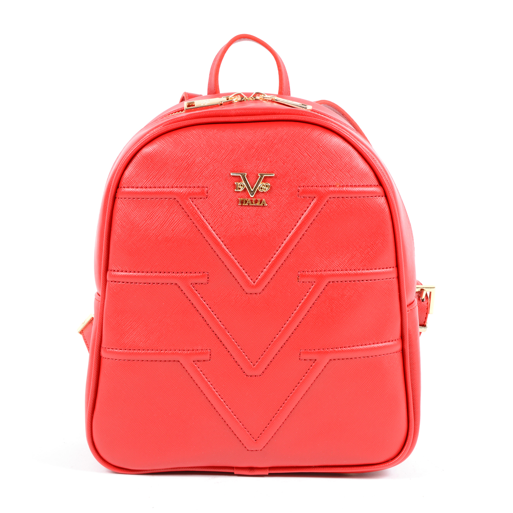 19V69 Italia Womens Backpack Red 5005 SAFFIANO RED