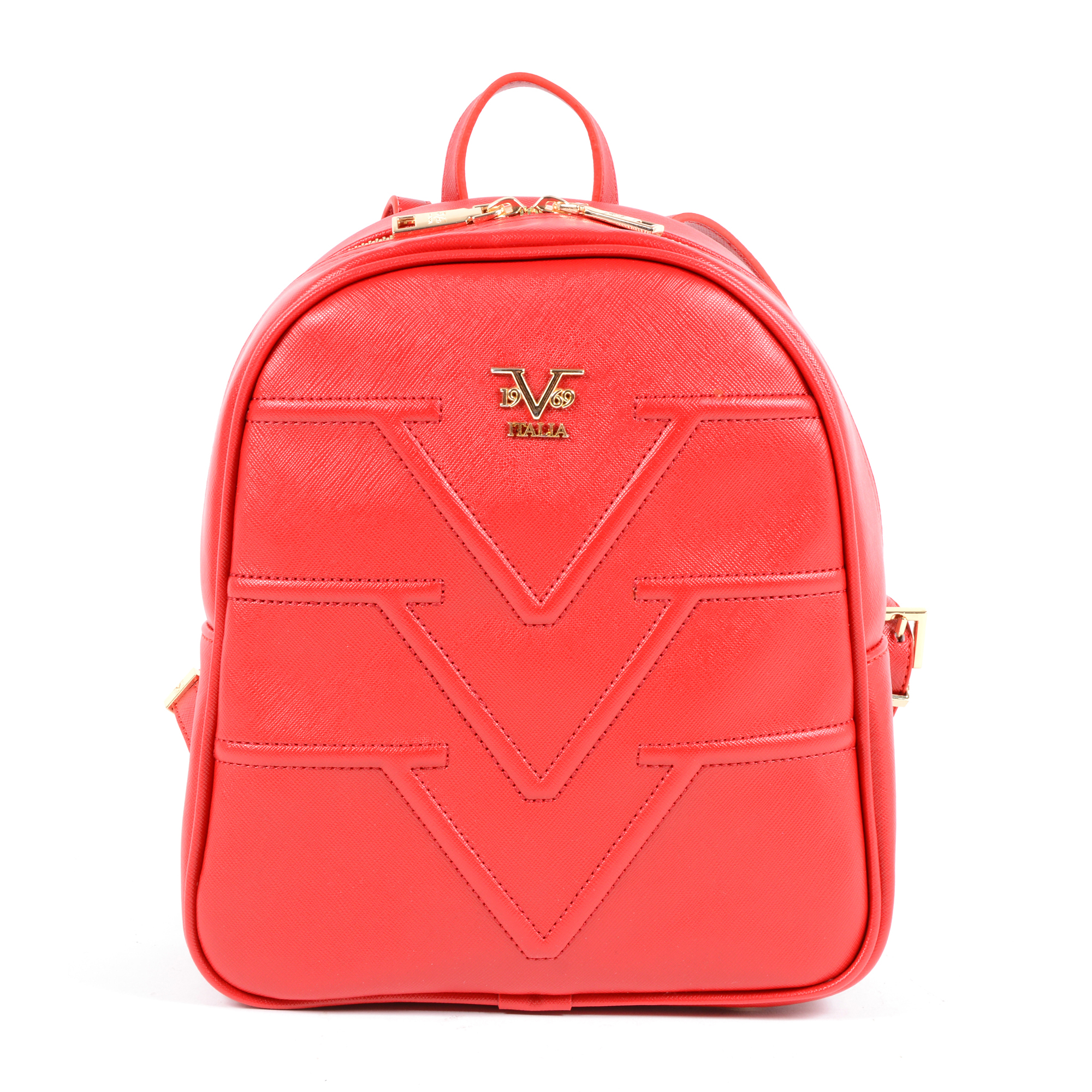 19V69 Italia Womens Backpack Red 5005 SAFFIANO RED