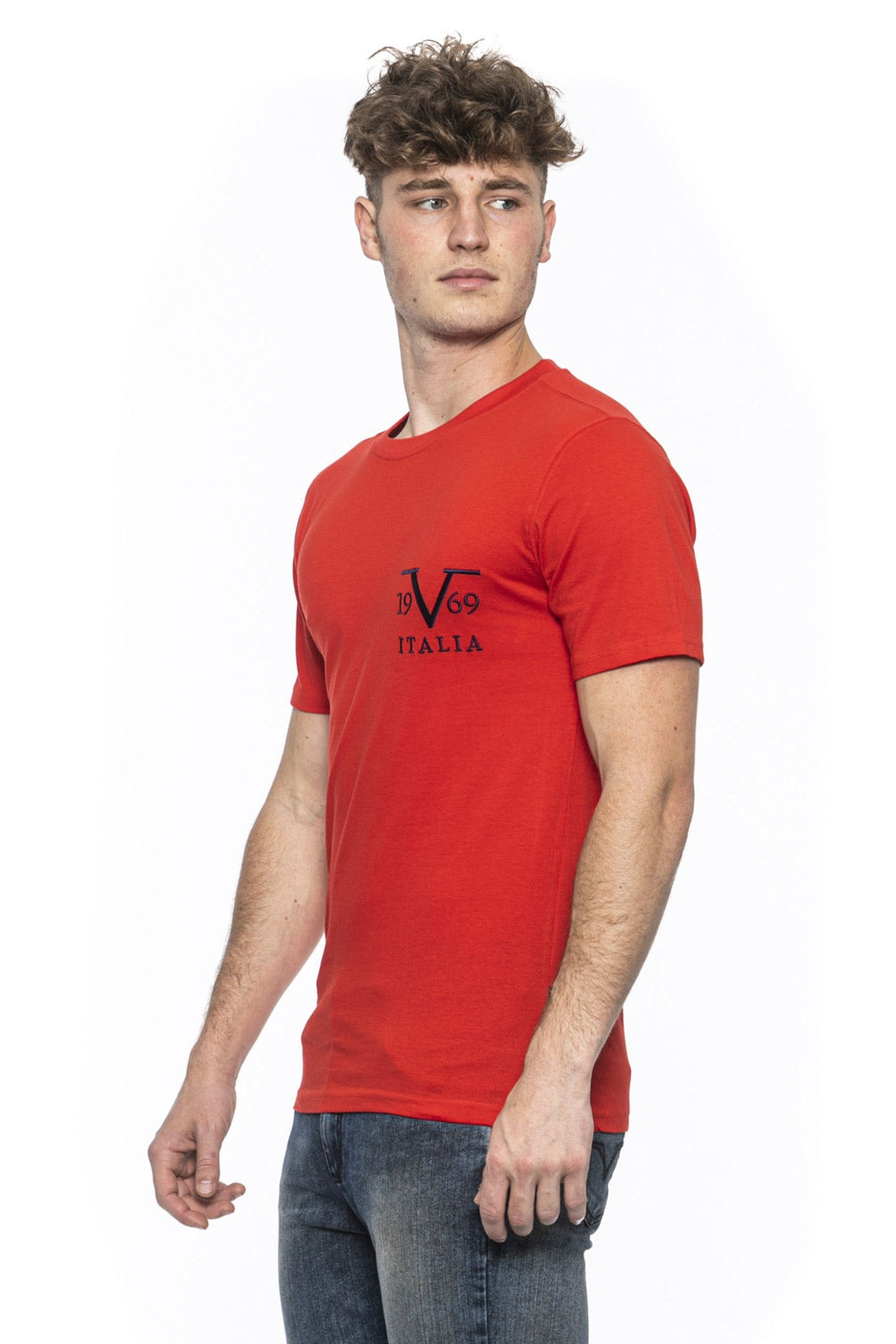 Camiseta Italia para hombre 19V69 roja TROY RED