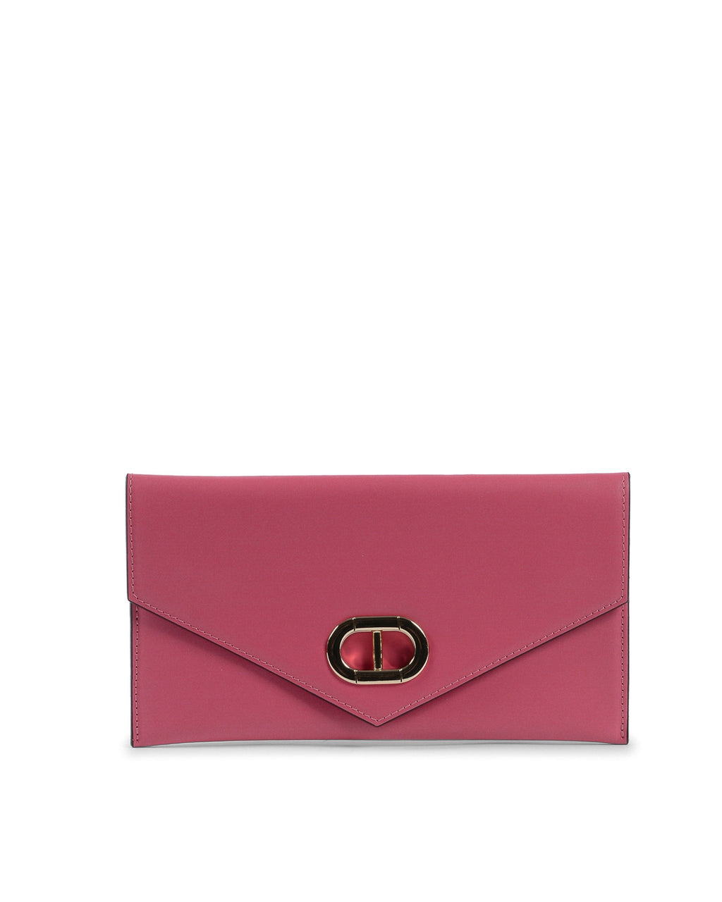 Clutch tipo sobre de piel color fucsia