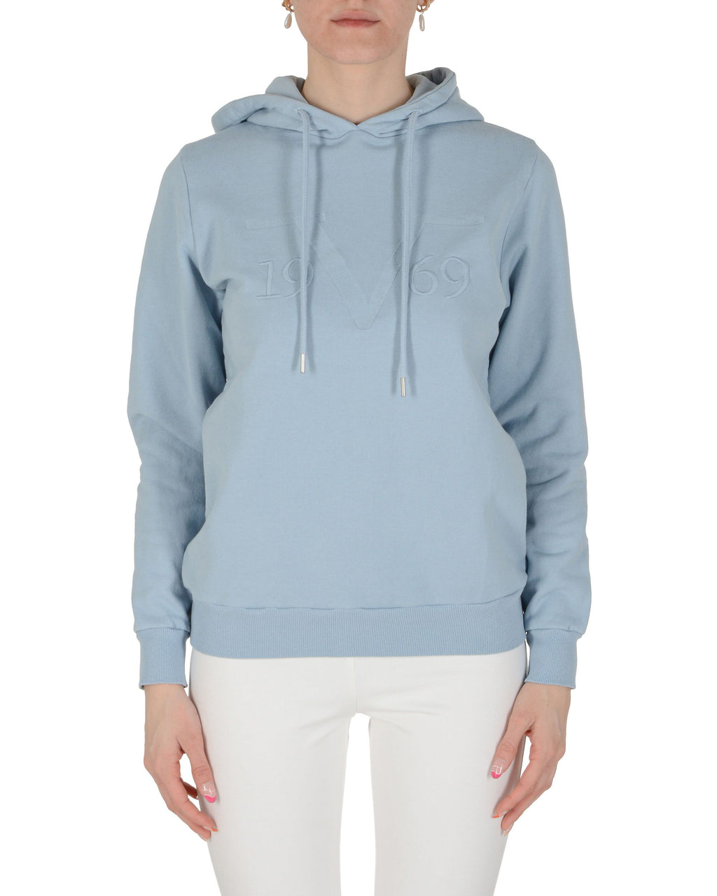 19V69 Italia Sudadera con capucha para mujer Azul claro BARBARA AZUL CLARO