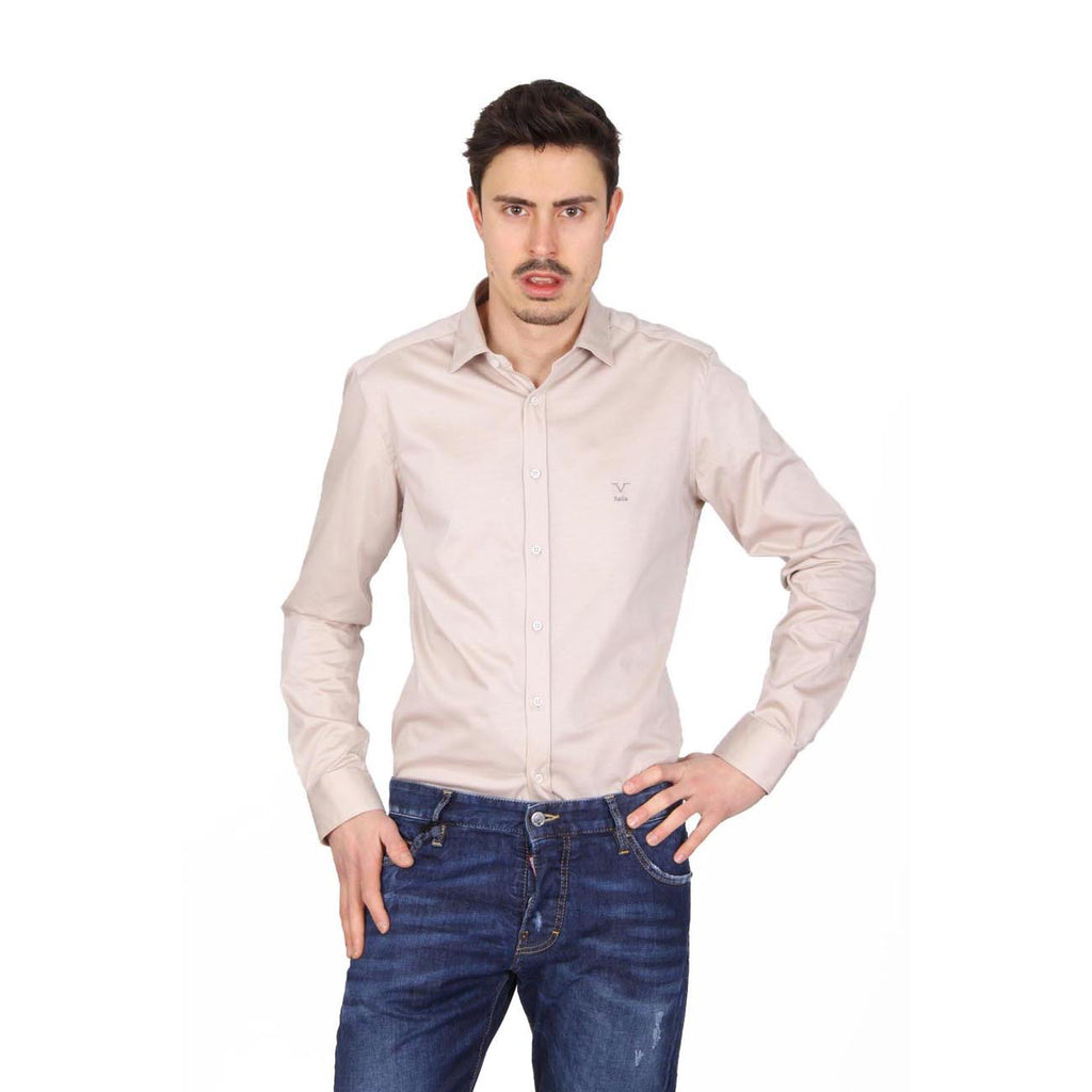 Camisa de manga larga para hombre V 1969 Italia Paris Jersey Beige