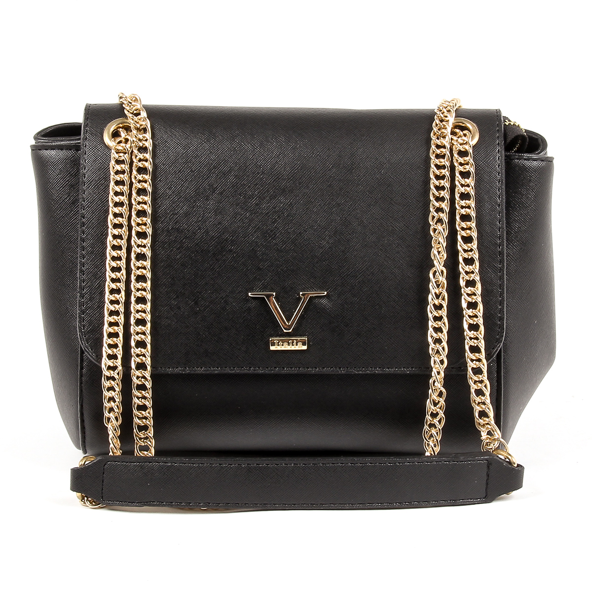 Bolso de mano para mujer V 1969 Italia VE014 NEGRO
