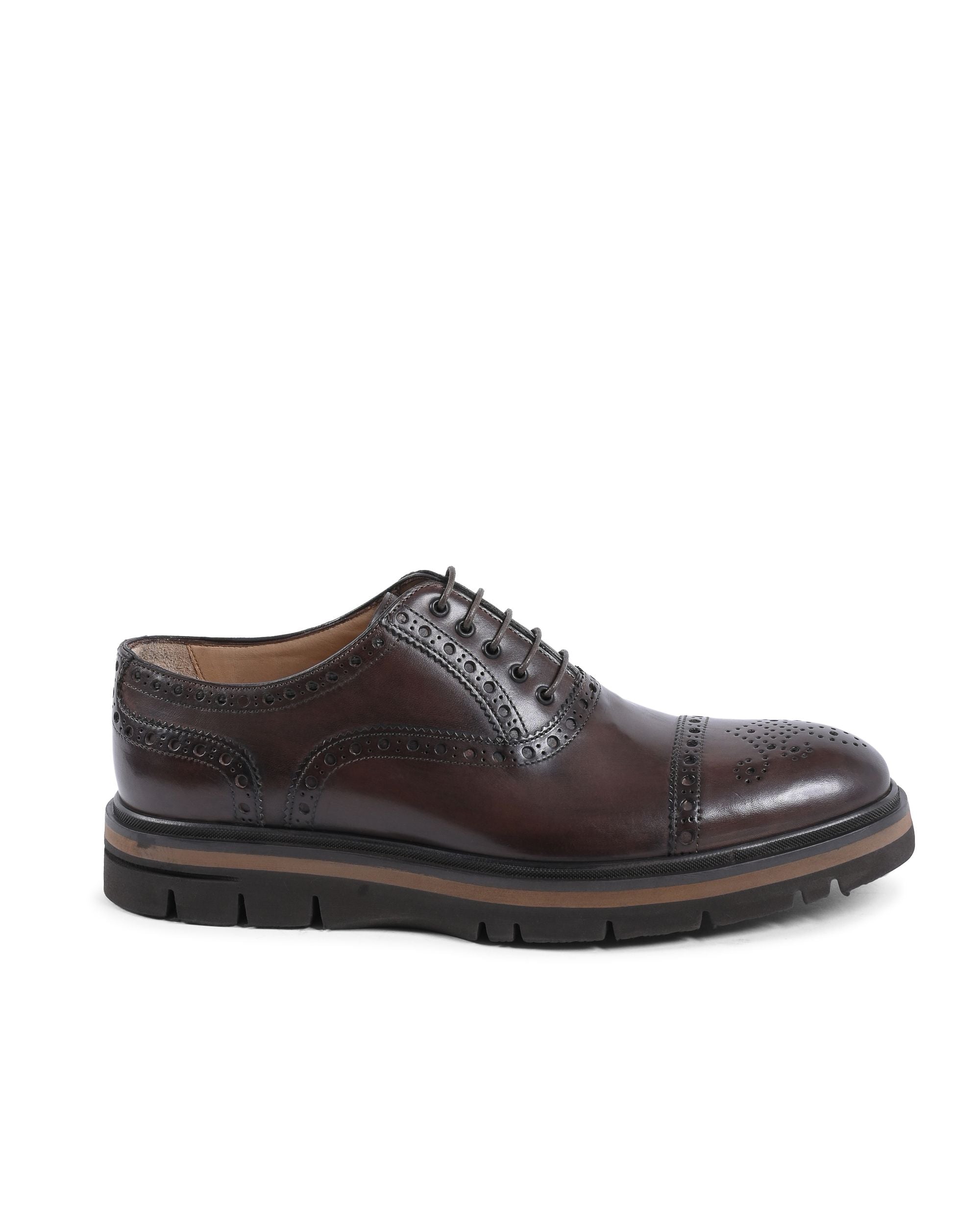 Zapatos brogue para hombre Dee Ocleppo EB130 VITELLO CACAO