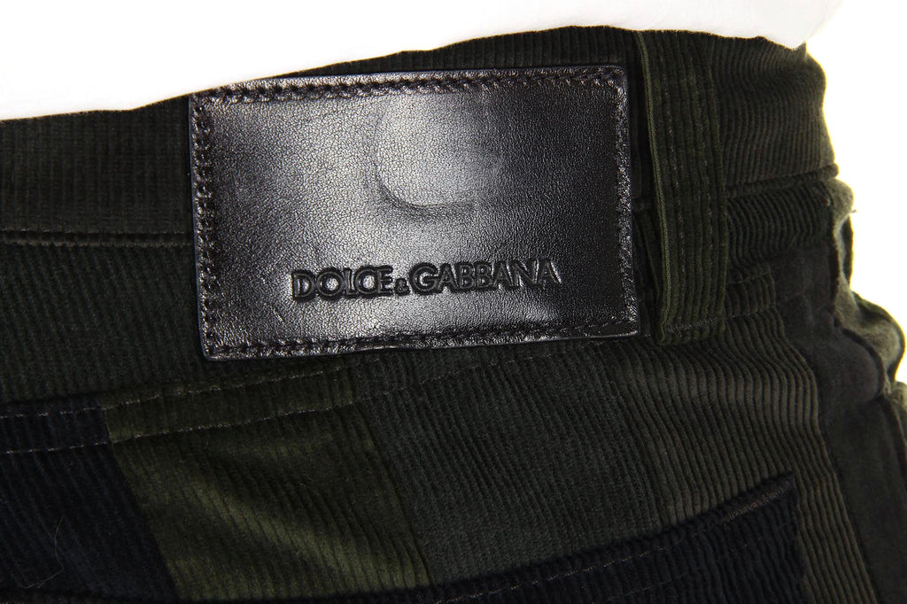 Pantalones Dolce & Gabbana para hombre Stretch 16 Mixed Velvet Patchwork G4P4CX G9V40 S9000