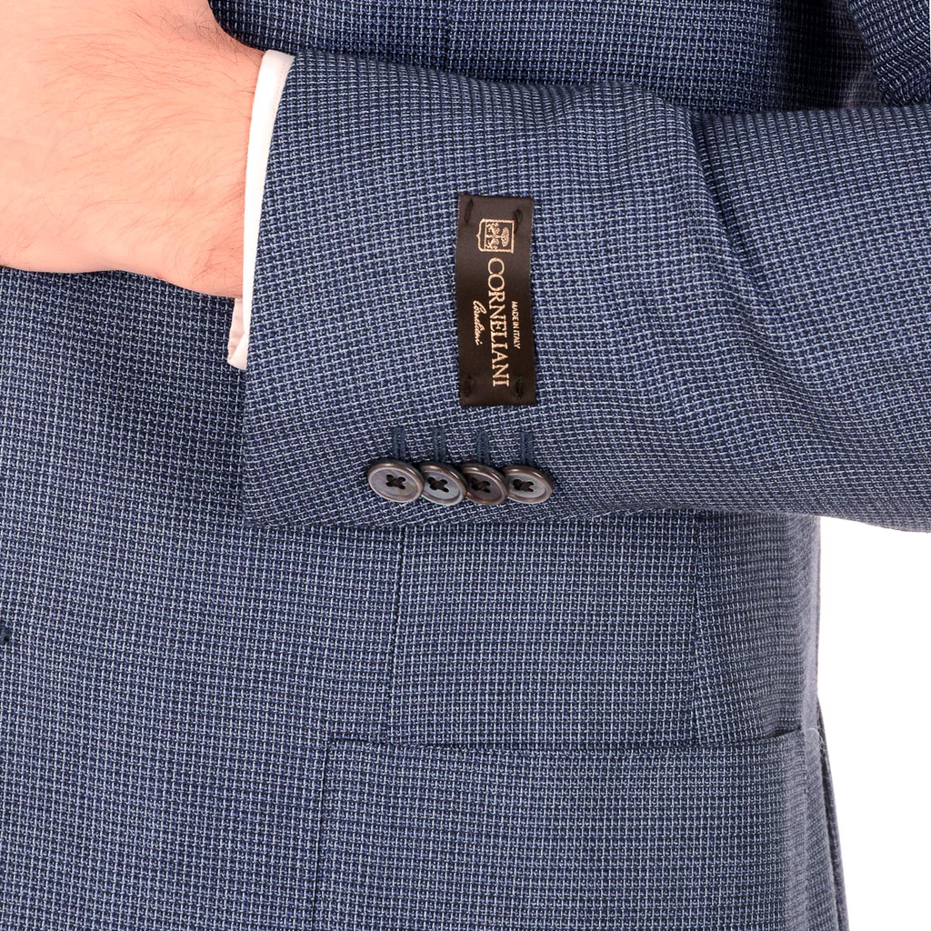 Corneliani Mens Jacket Long Sleeves Light Blue
