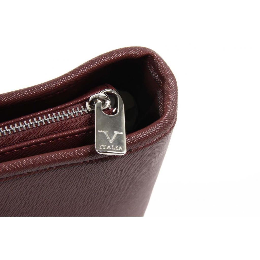 Bolso de mano para mujer V 1969 Italia VE010 ROJO CLARET