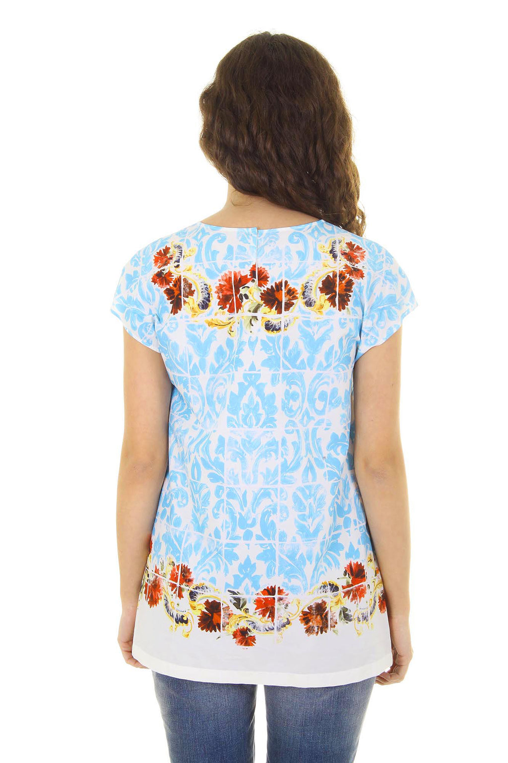 Top Dolce & Gabbana de manga corta para mujer F7Q08T FP5J6 X0800