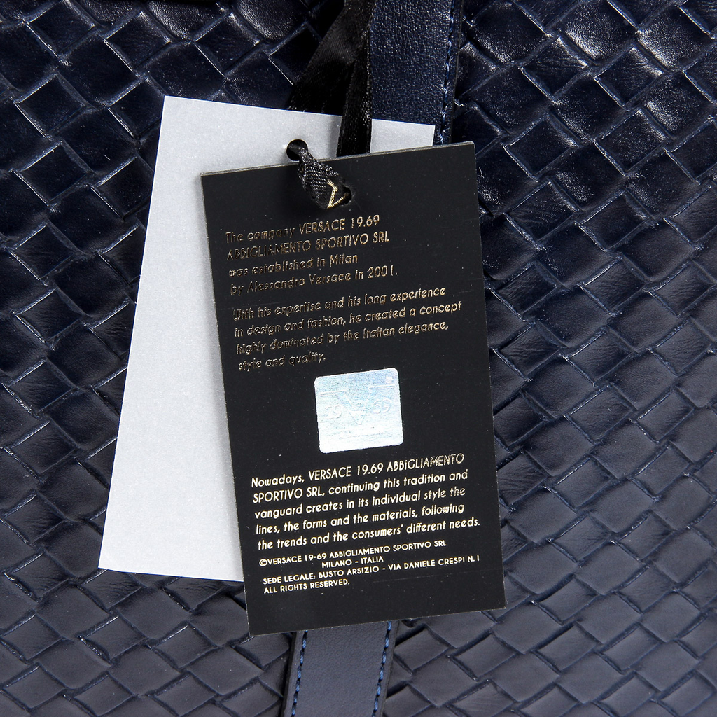 Bolso de mano para hombre V 1969 Italia azul EVAN