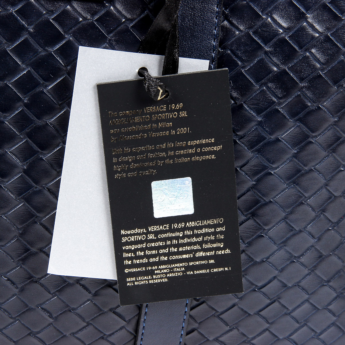 Bolso de mano para hombre V 1969 Italia azul EVAN