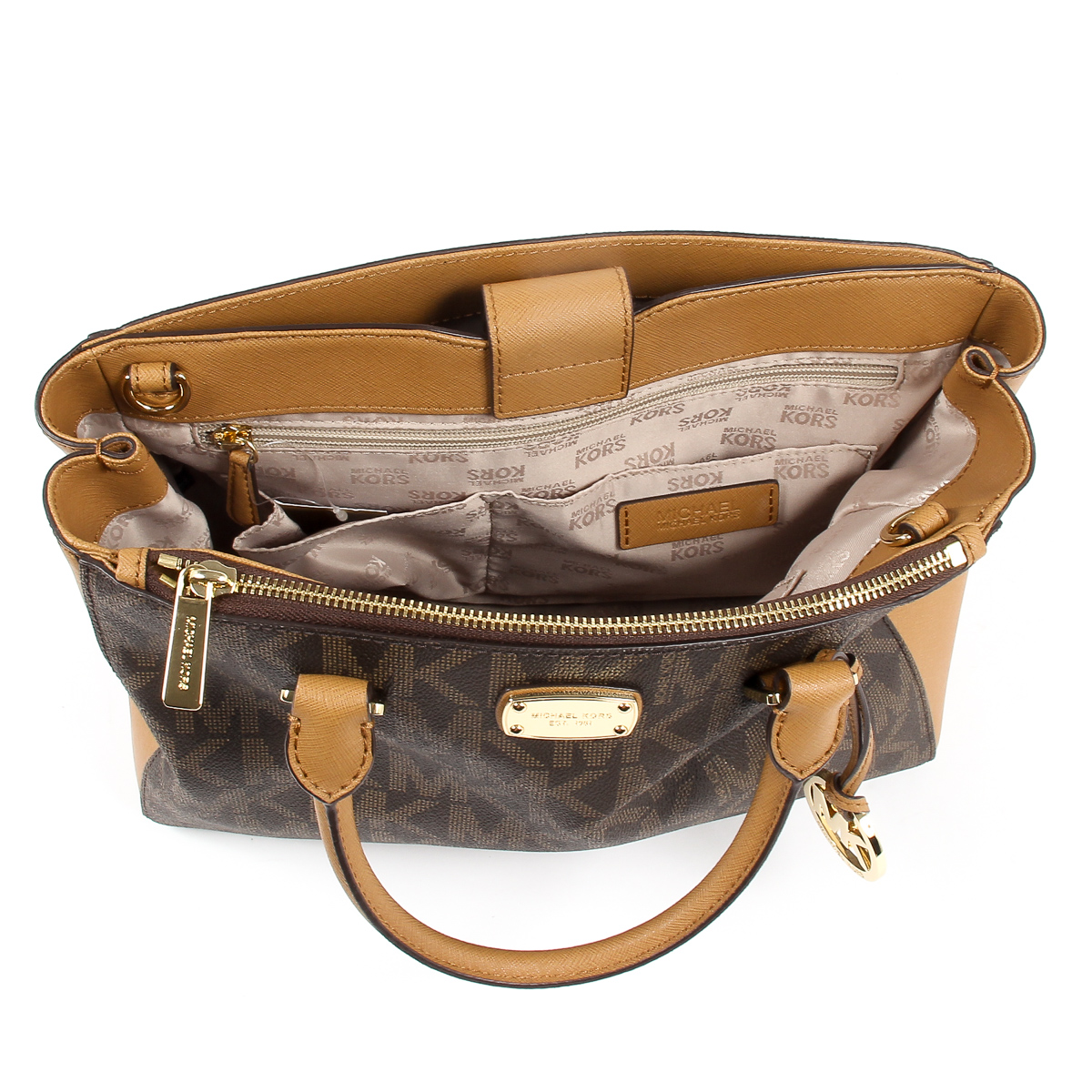 Michael Kors Womens Handbag KELLEN 35S7GSOS2B BRN ACORN