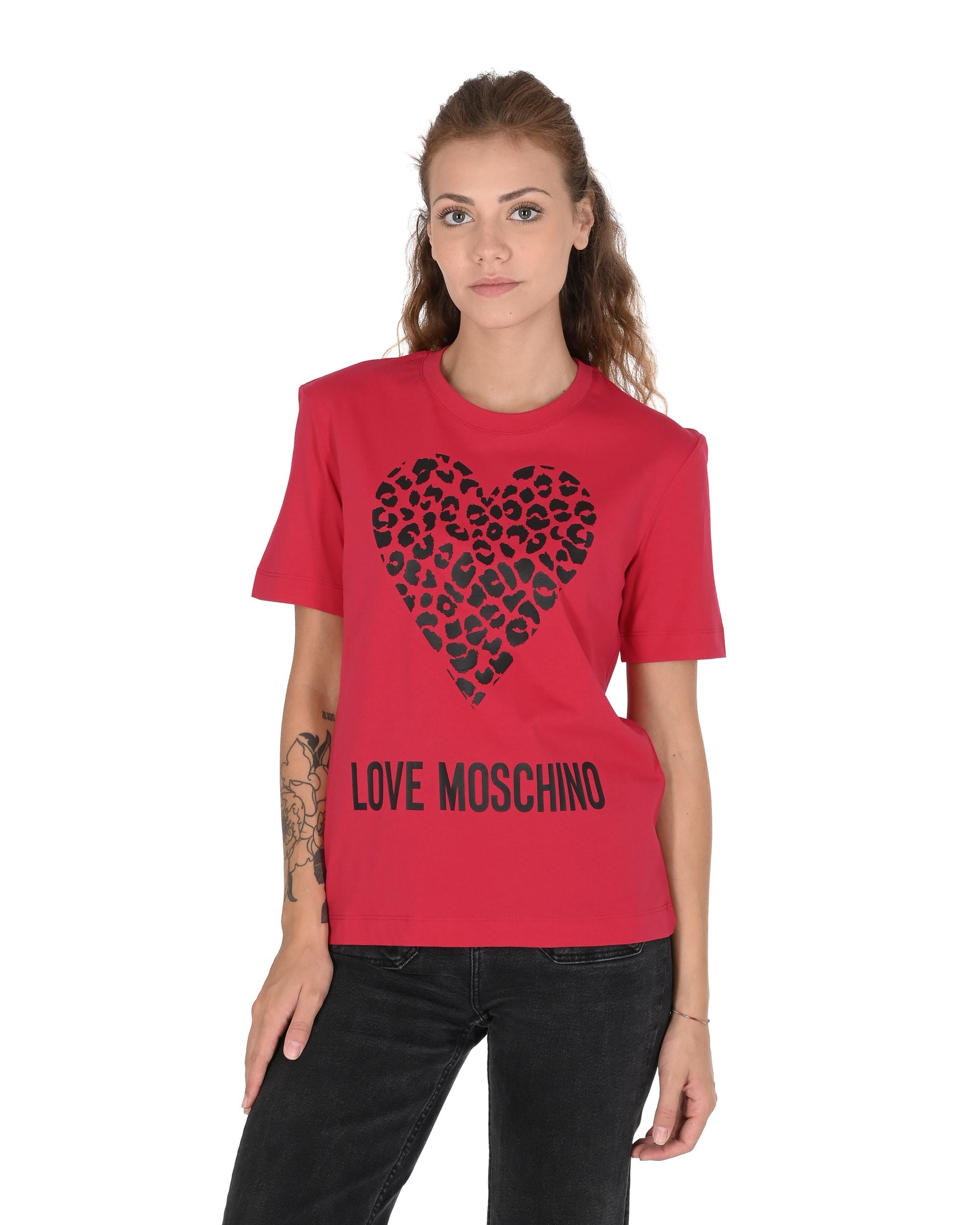 Camiseta de mujer Love Moschino W 4 H06 27 M 3876 P23 ROJO
