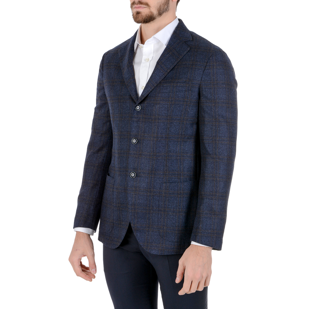 Chaqueta Barba Napoli para hombre de manga larga azul