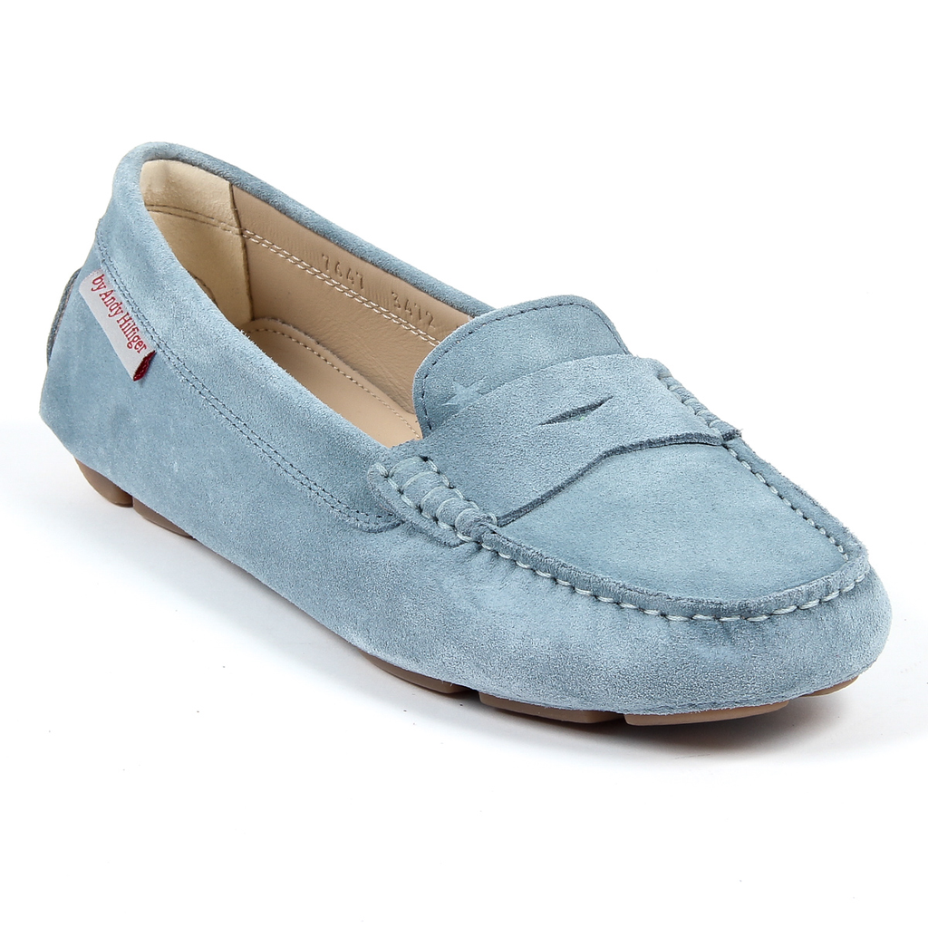 Andrew Charles Mocasín para mujer Azul Claro MAX