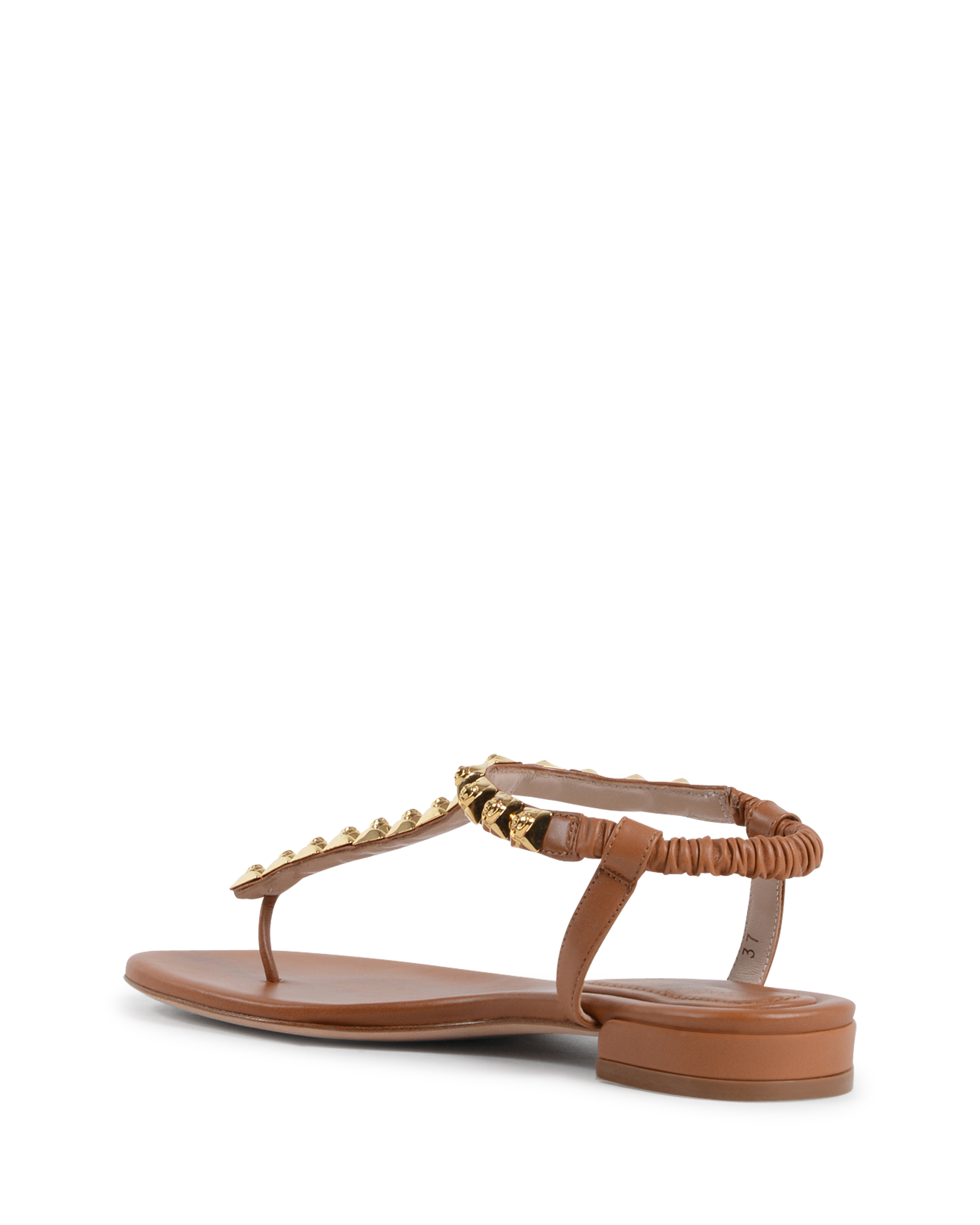 Stuart Weitzman Sandalia plana para mujer color tostado ESME
