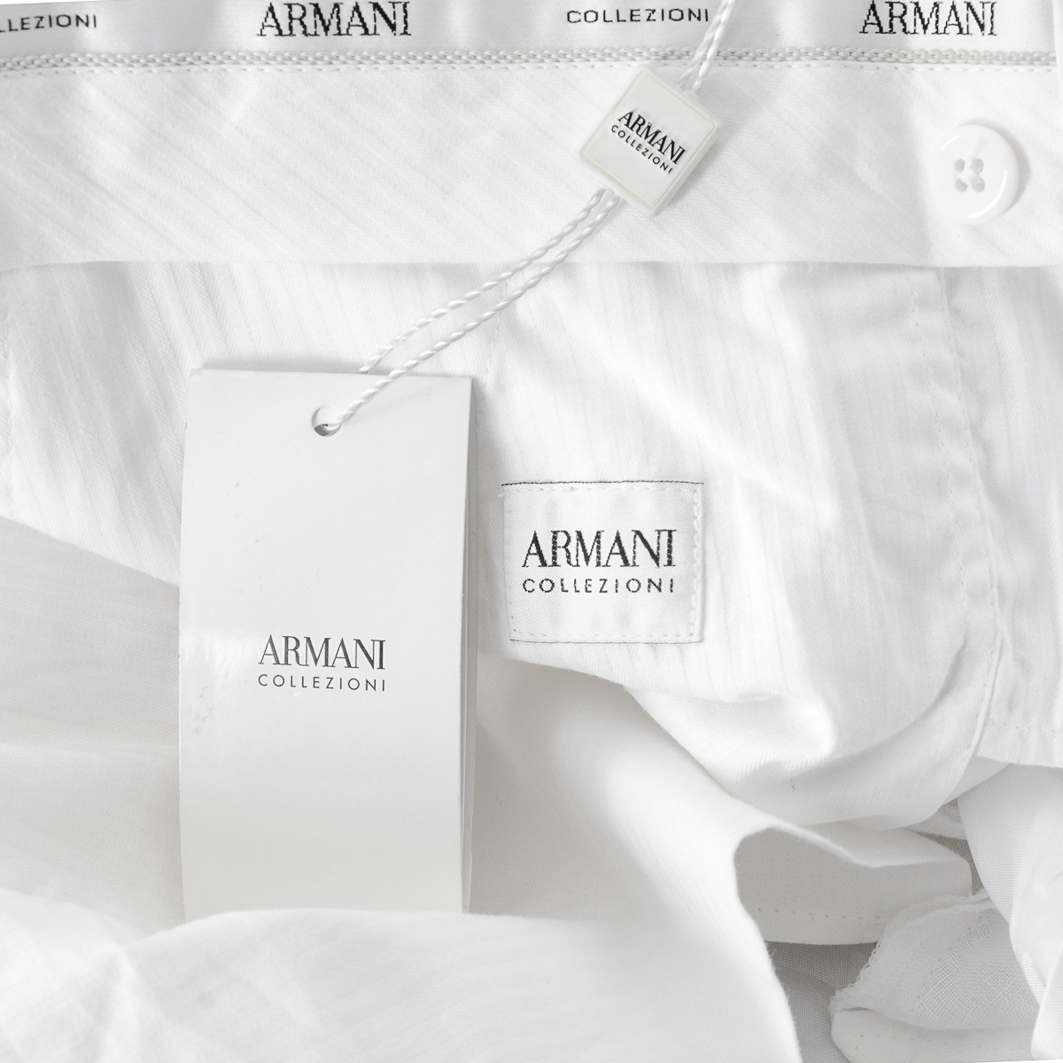 Armani Collezioni Mens Pants White