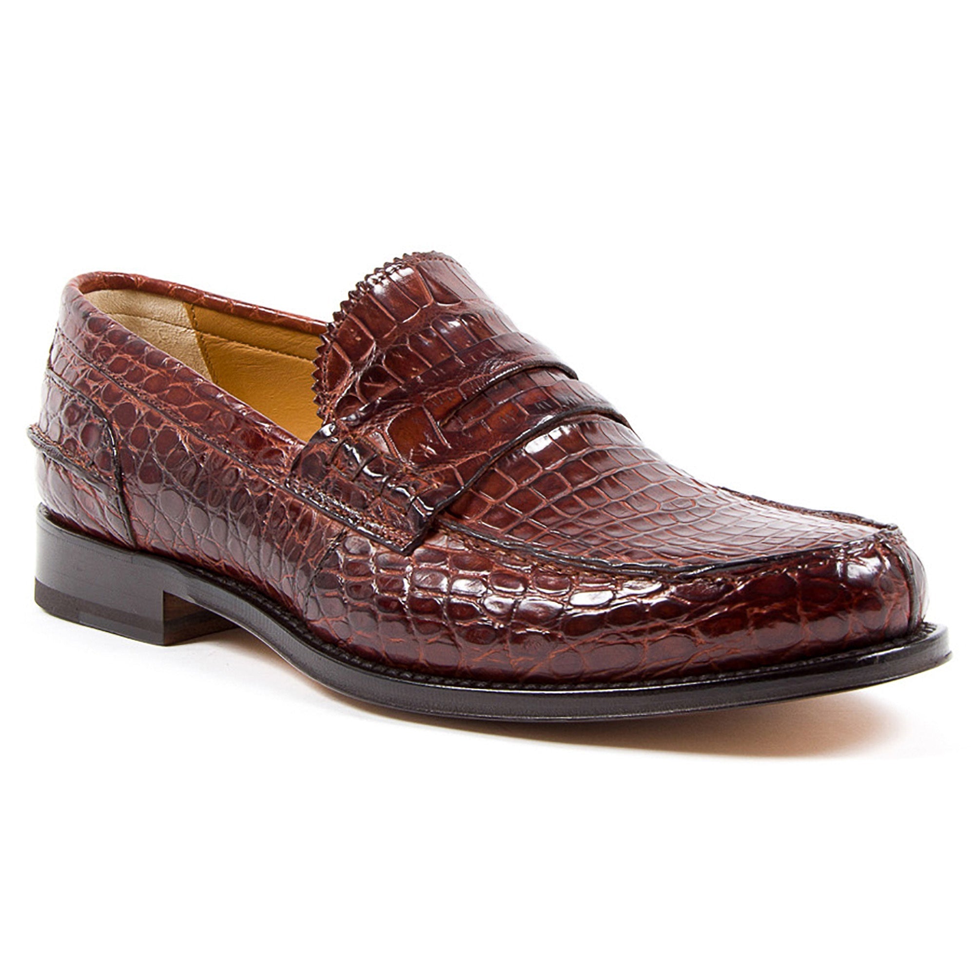 Mocasín de piel de cocodrilo de lujo