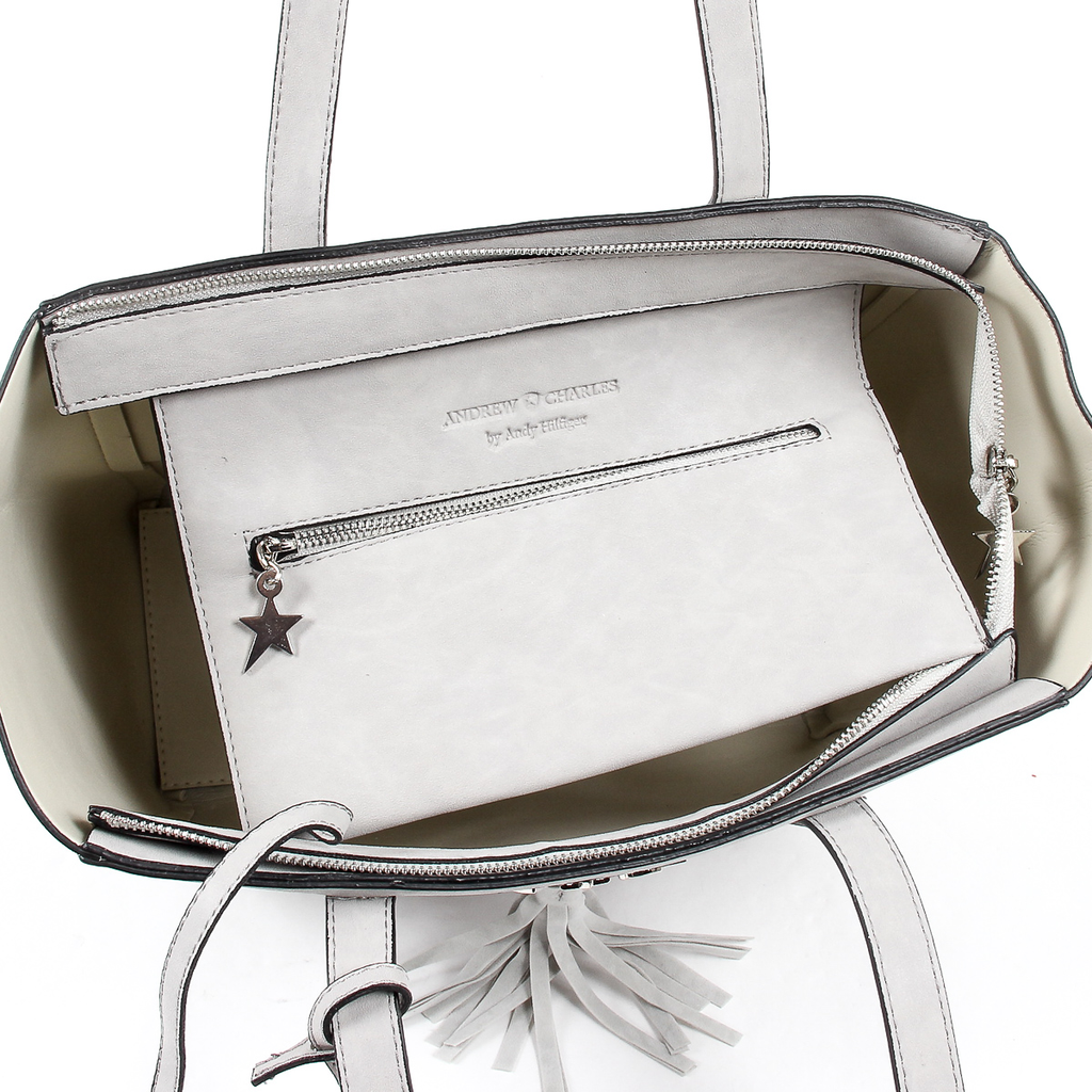 Andrew Charles Womens Handbag Grey RAIN