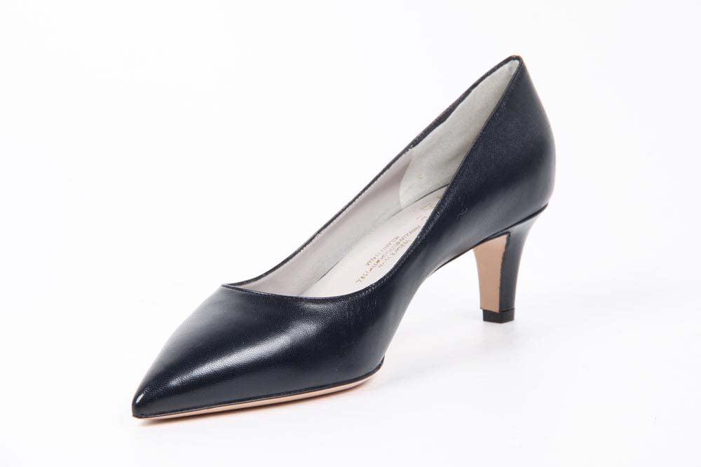 V 1969 Italia Zapatos de salón con tacón bajo para mujer 5534-LID55 PE ELIOS15BL CAPRETTO ELIOS BLU PRUSSI