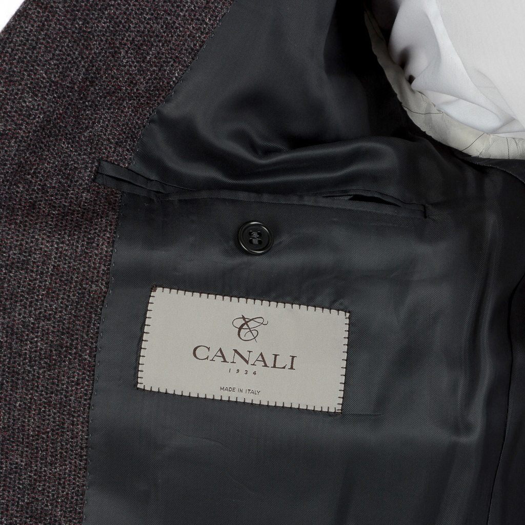 Chaqueta Canali para hombre de manga larga gris oscuro