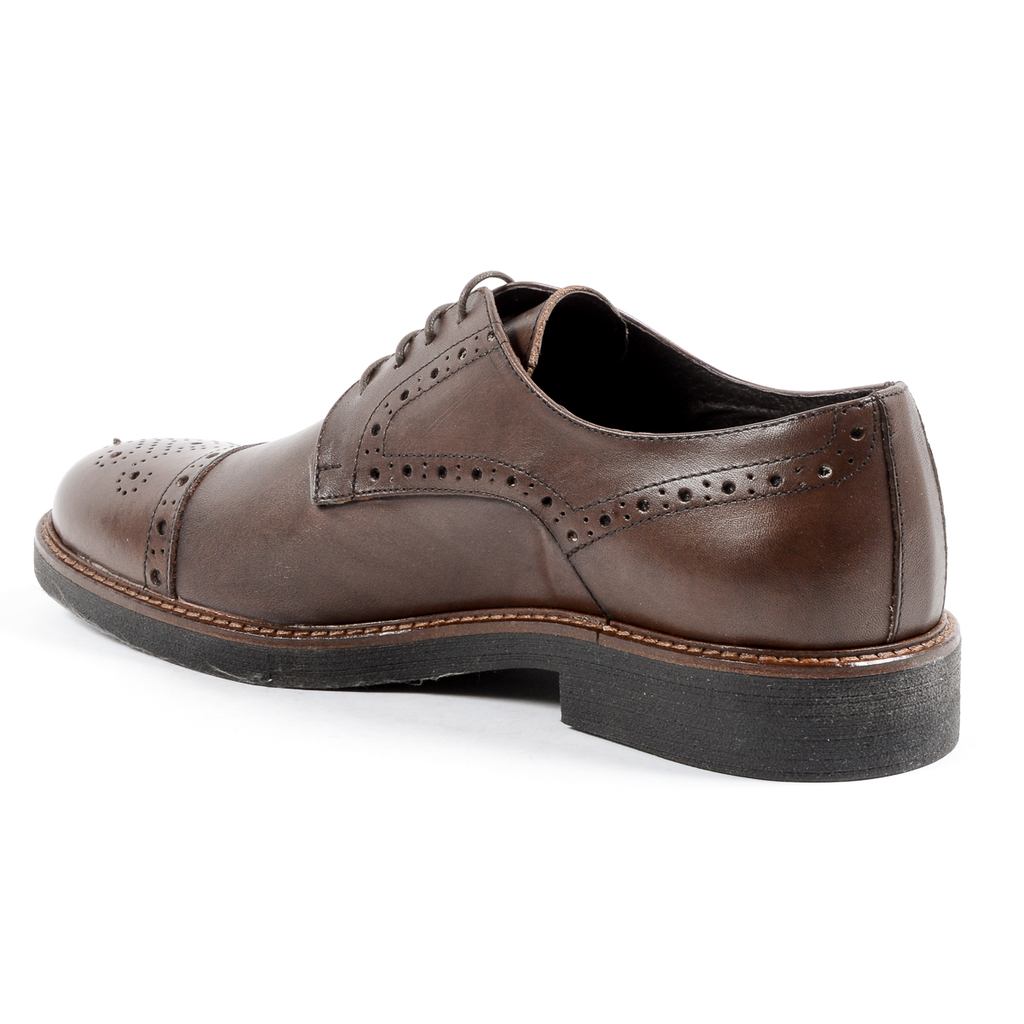 Andrew Charles Mens Brogue Shoe Brown LOU