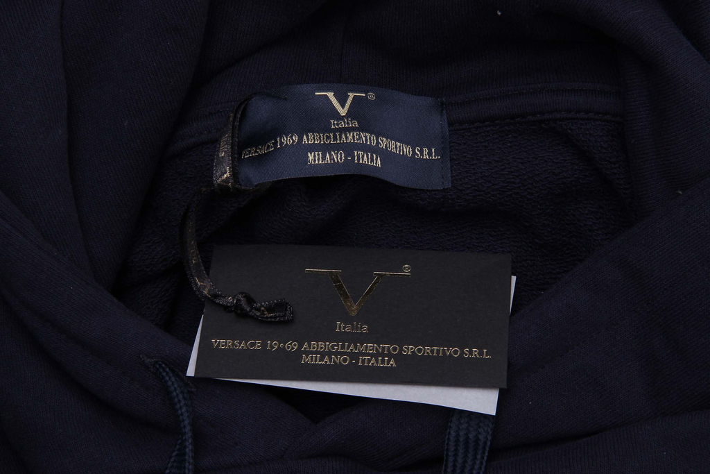 Sudadera con capucha V 1969 Italia para hombre ART. 4467 AZUL OSCURO