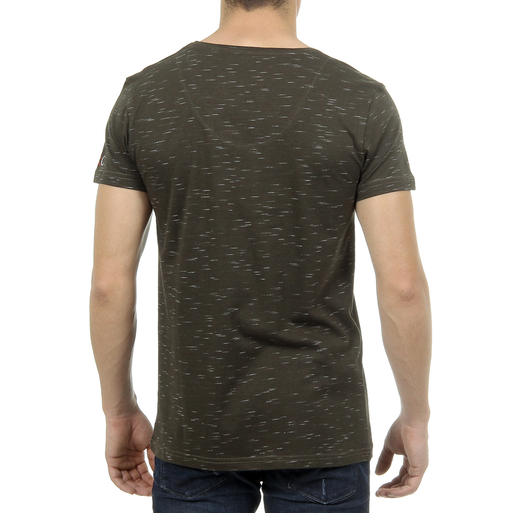 Andrew Charles Mens T-Shirt Short Sleeves V-Neck Dark Green AARON