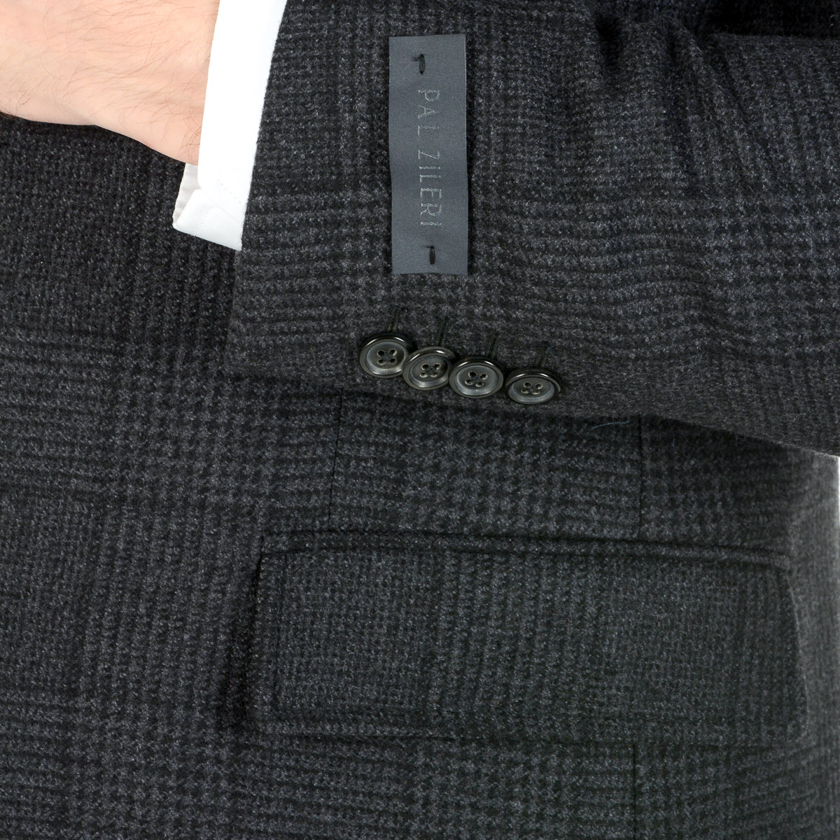 Chaqueta Pal Zileri para hombre, manga larga, gris oscuro